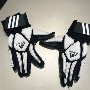 Adidas Black and White Sports Gloves